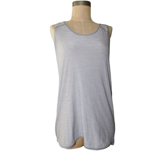 Lululemon Tops - Lululemon Size 8 Taupe Ruched Racertback Knit Athletic Sporty Active Top